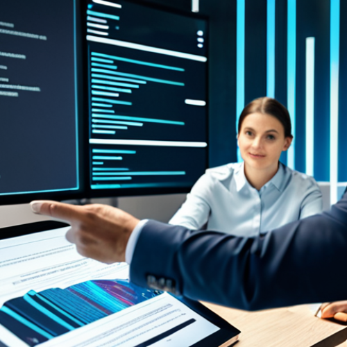 Home 22 Modern Office & Smart Contract Interface**
"A clean, modern office environment with a blurred background showing colleagues working. In the foreground, a stylish Italian professional (man or woman) is reviewing a holographic display showcasing a simplified smart contract interface. The interface features readable code snippets and visual representations of data flow. Appropriate attire, professional dress, fully clothed, safe for work, perfect anatomy, natural proportions, well-formed hands, family-friendly, high quality rendering, professional lighting."
**